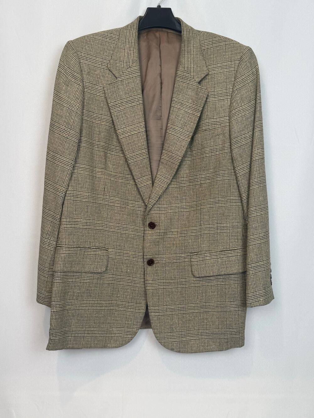 Oak Creek Dillards Mens Sport Coat 42R Silk Wool Glen Plaid Blazer USA Made